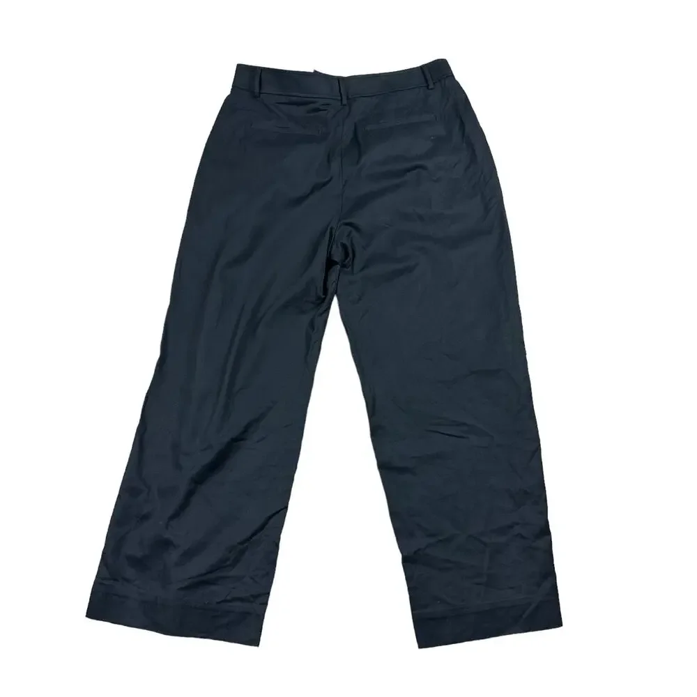 EVERLANE The Way High Drape Pant Black Women's 16S NWT Pleated Front Career Prep